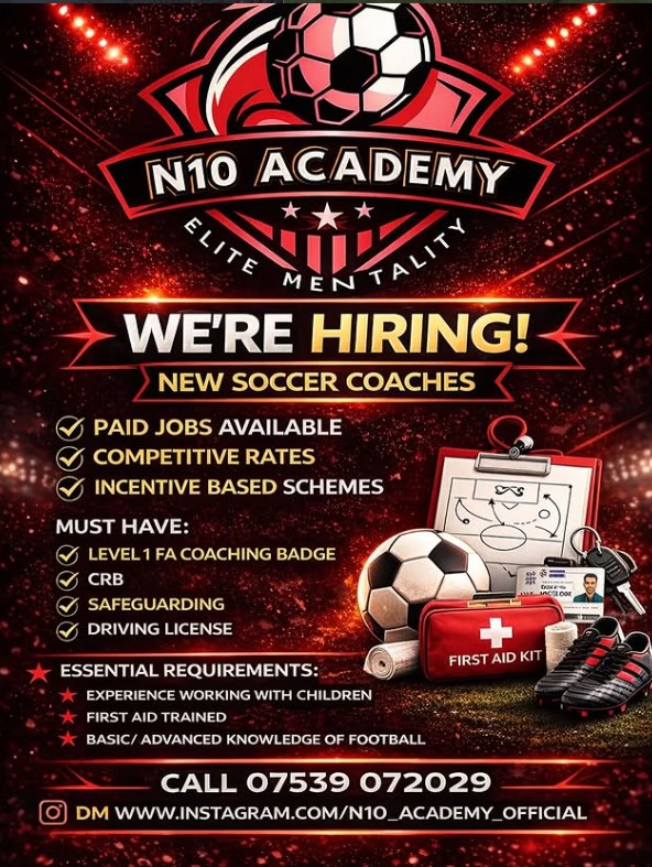 N10 Academy coach recruitment